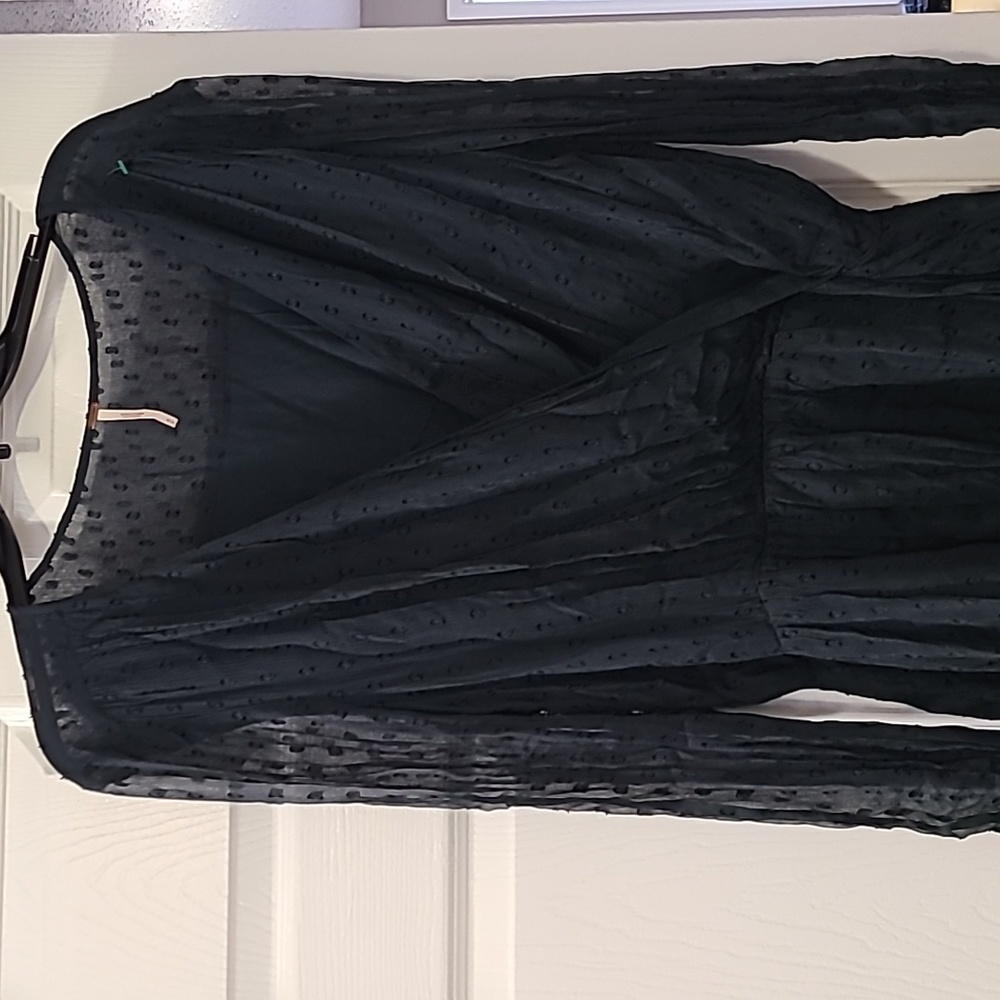 Free People Daliah Drop Waist Dress Deep Jade sz Med - Picture 2 of 10